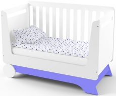 Ліжечко-трансформер IndigoWood Nova Kit 124,5x63,5cm indigo / white (зі з'ємною спинкою та колесами)